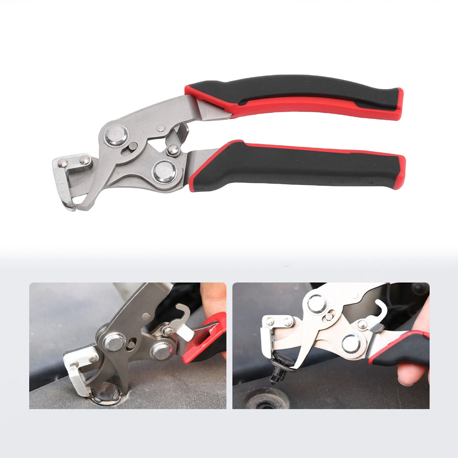 Rivet Setter Tool - เครื่องมือถอดประกอบแคลมป์รถยนต์ สแตนเลสอเนกประสงค์ คีมถอดสแนป ตัวถอดตัวยึด แคลมป์รีเวท