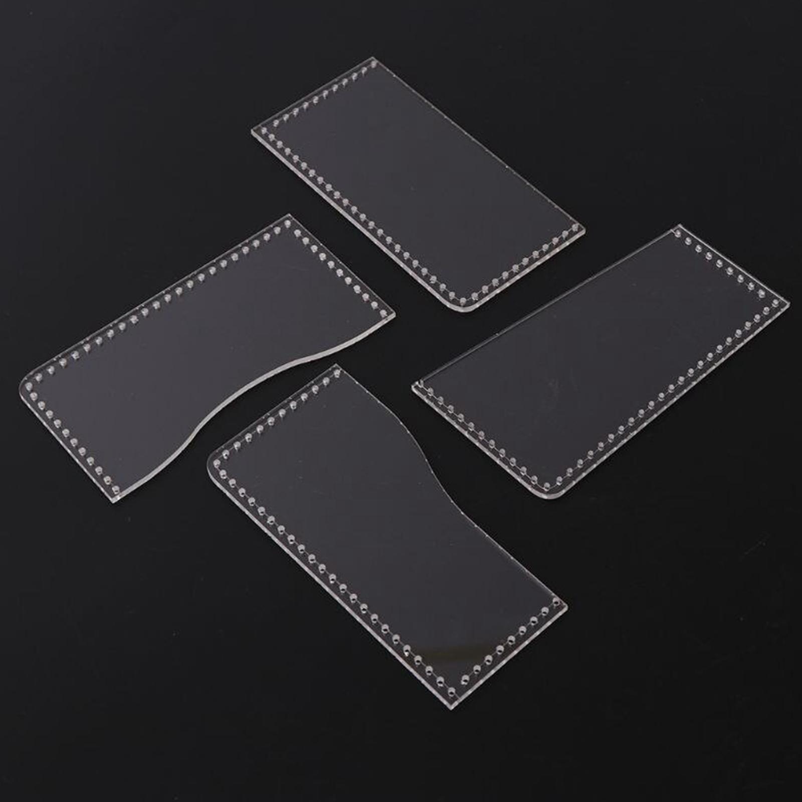 Leatherwork Templates - ชุดแม่แบบลายฉลุอะคริลิคสำหรับทำกระเป๋าหนังใส ใส่บัตร ใส่เงิน สำหรับงานหนัง