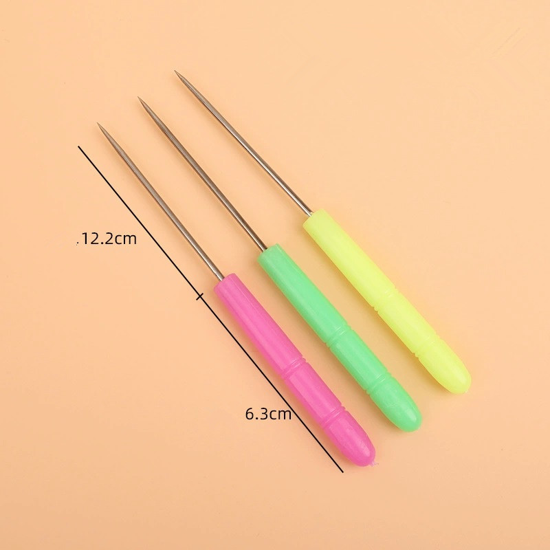 Leatherwork Needles - เข็มเย็บหนัง 10 ชิ้น พร้อมด้ามจับพลาสติกทรงกรวย สำหรับงานฝีมือ DIY