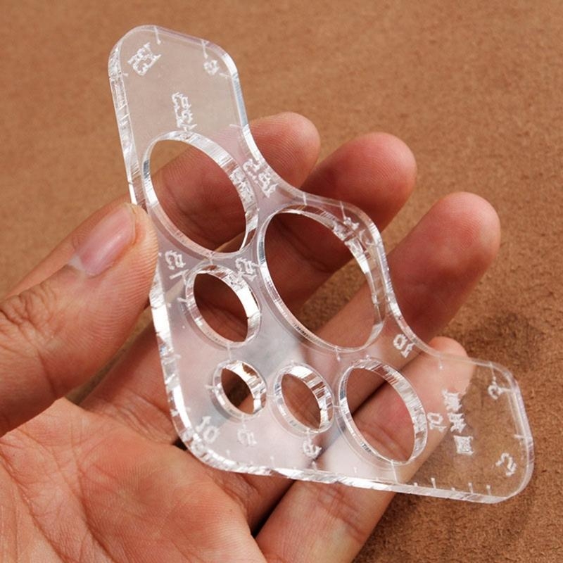 Leatherwork Templates - X37E ไม้บรรทัดแม่แบบงานหนังอะคริลิกระดับมืออาชีพพร้อมมุมโค้งมน