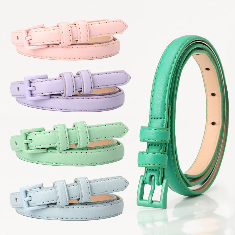 Belt Buckle Blank - เข็มขัดผู้หญิงสไตล์โดปามีนสุดอินเทรนด์ ดีไซน์เรโทรสุดเก๋สำหรับฤดูร้อน ใช้งานได้หลากหลาย เหมาะสำหรับใส่กับกางเกงยีนส์ในชีวิตประจำวัน
