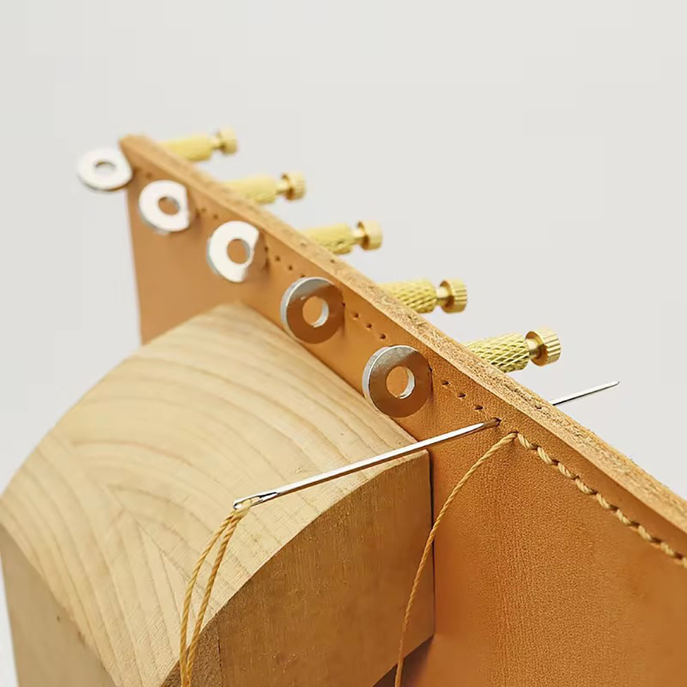 Leatherwork Clamp - เข็มเย็บหนังแบบปรับตำแหน่งได้ 5 ชิ้น สำหรับงานเย็บหนังด้วยมือ ช่วยยึดจุดเย็บป้องกันการขาดรอยและเลื่อนตำแหน่งของรู