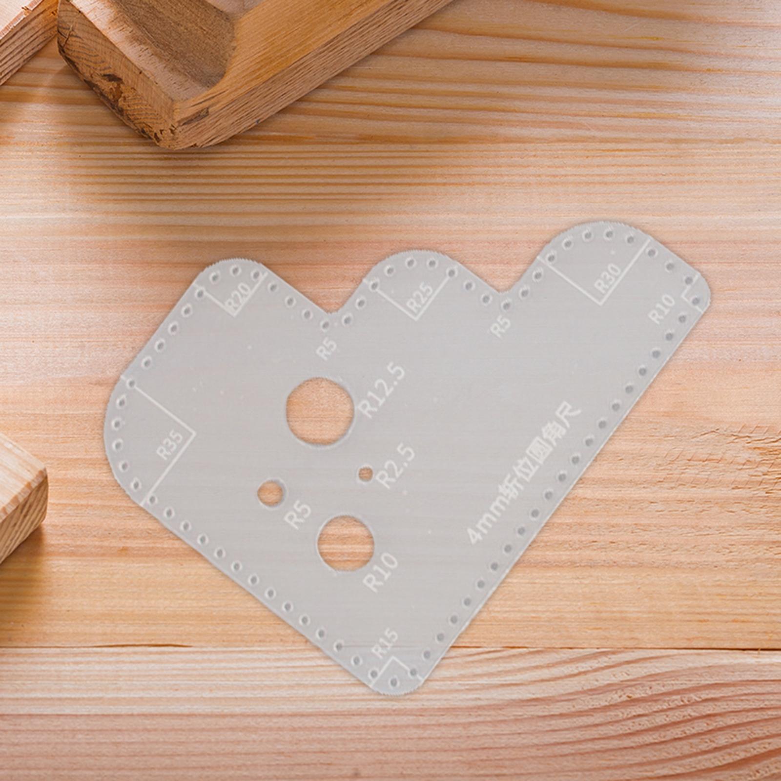 Leatherwork Templates - แม่แบบวงกลม ไม้บรรทัดอะคริลิกใสสำหรับงานควิลท์ พร้อมรูมุมโค้ง ชุดเครื่องมือสำหรับงานหนัง ใช้สำหรับตัดและเย็บ