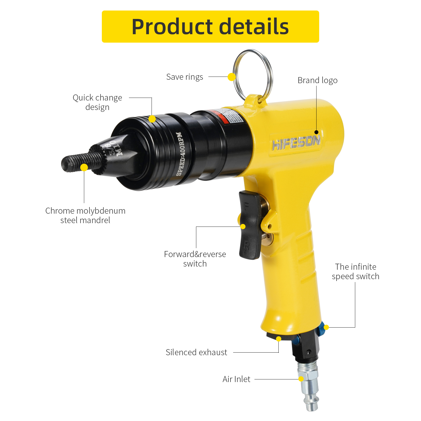 PNEUMATIC Air Rivet NUT ปืนใส่ - Rivet Setter Tool บทวิจารณ์และราคา