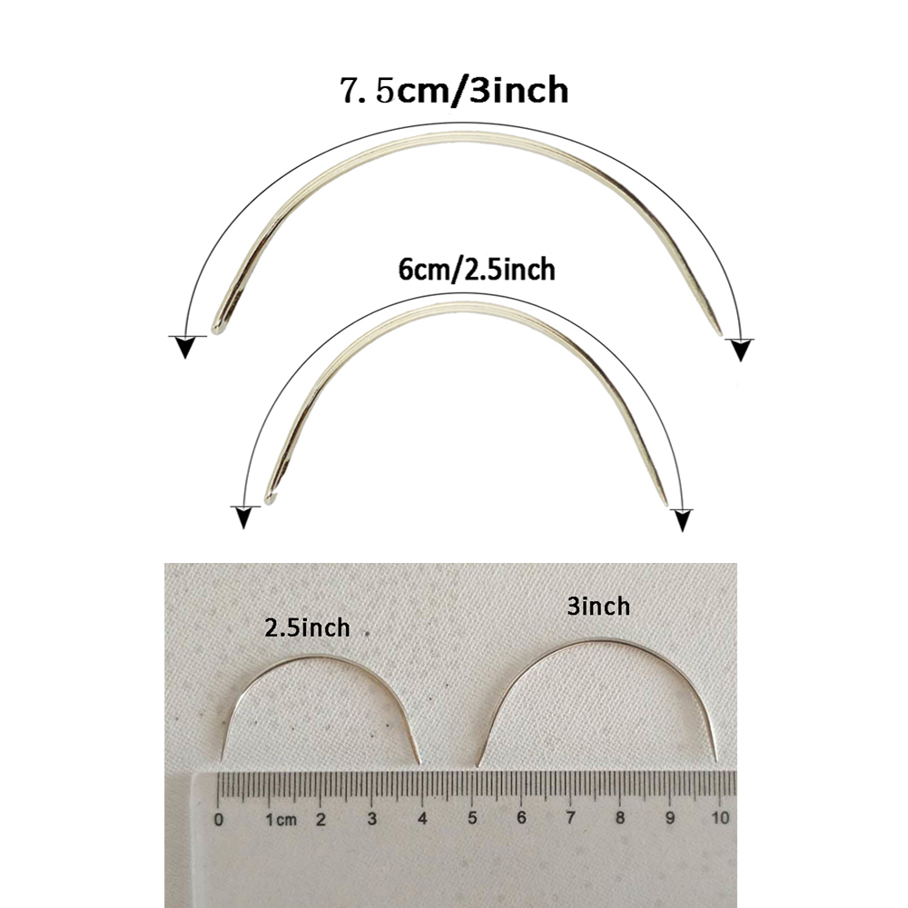 C ประเภทโค้ง Wefts ทอผ้าเข็มใน - Leatherwork Needles บทวิจารณ์และราคา