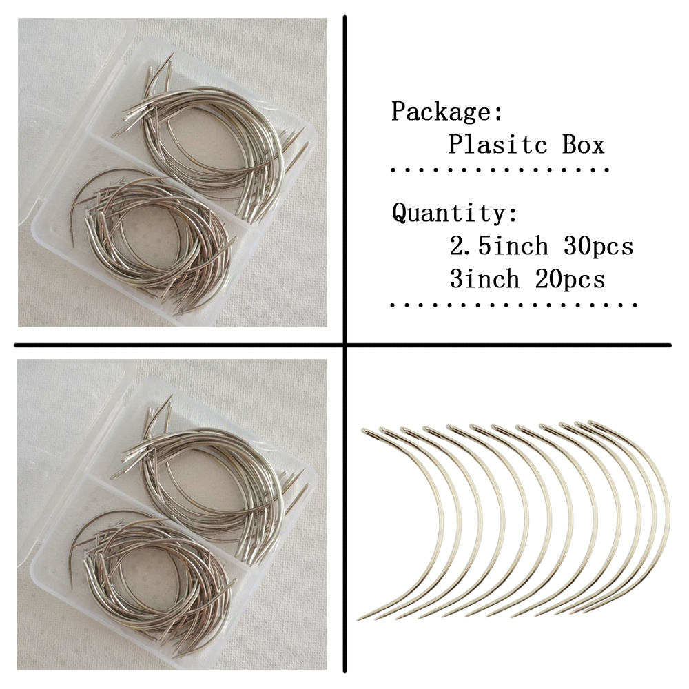 C ประเภทโค้ง Wefts ทอผ้าเข็มใน - Leatherwork Needles บทวิจารณ์และราคา