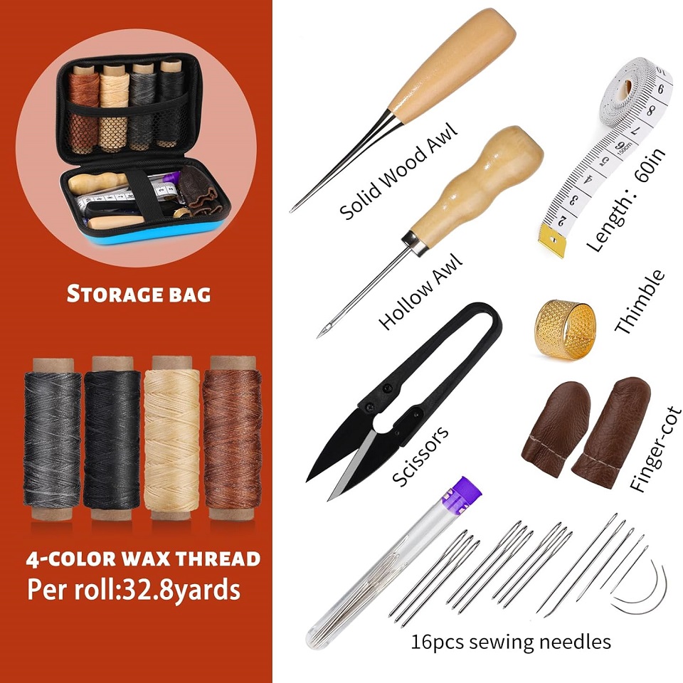 BUDDUR หนังเย็บชุดเครื่องมือด้ - Leatherwork Needles บทวิจารณ์และราคา