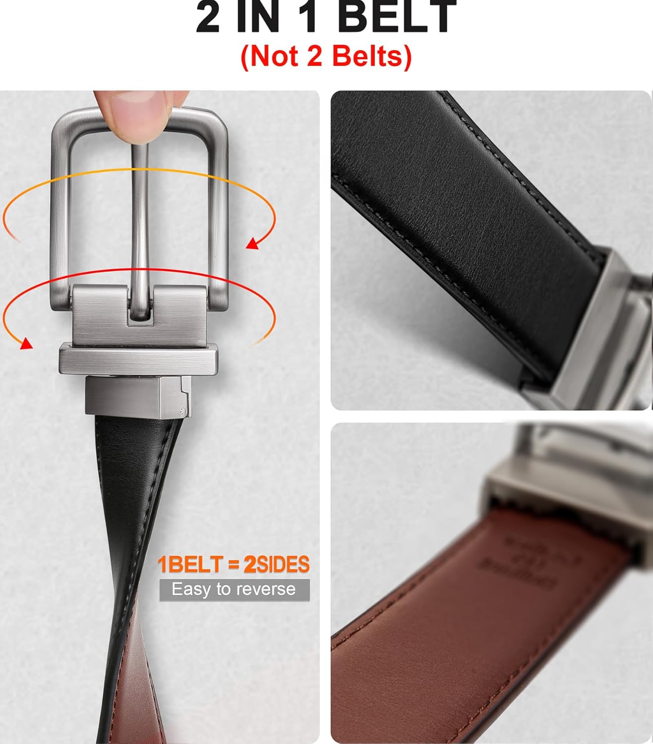 เข็มขัดหนังแท้แบบกลับด้านได้สำ - Belt Buckle Blank บทวิจารณ์และราคา