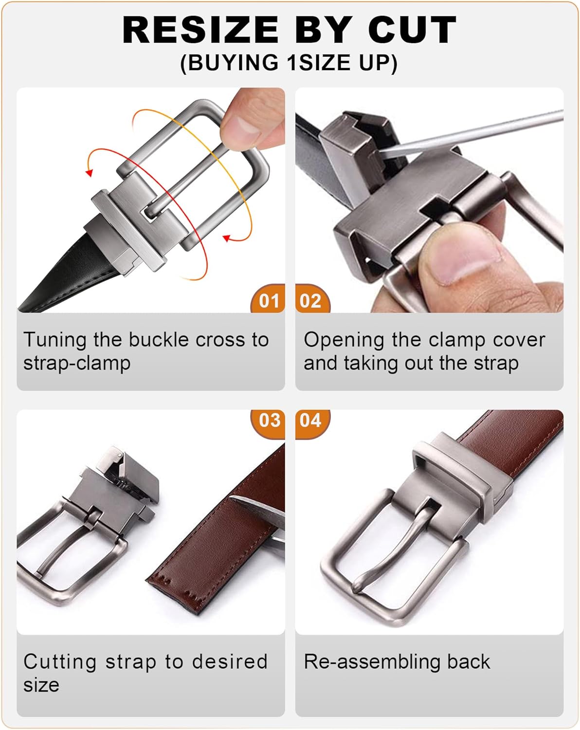 เข็มขัดหนังแท้แบบกลับด้านได้สำ - Belt Buckle Blank บทวิจารณ์และราคา